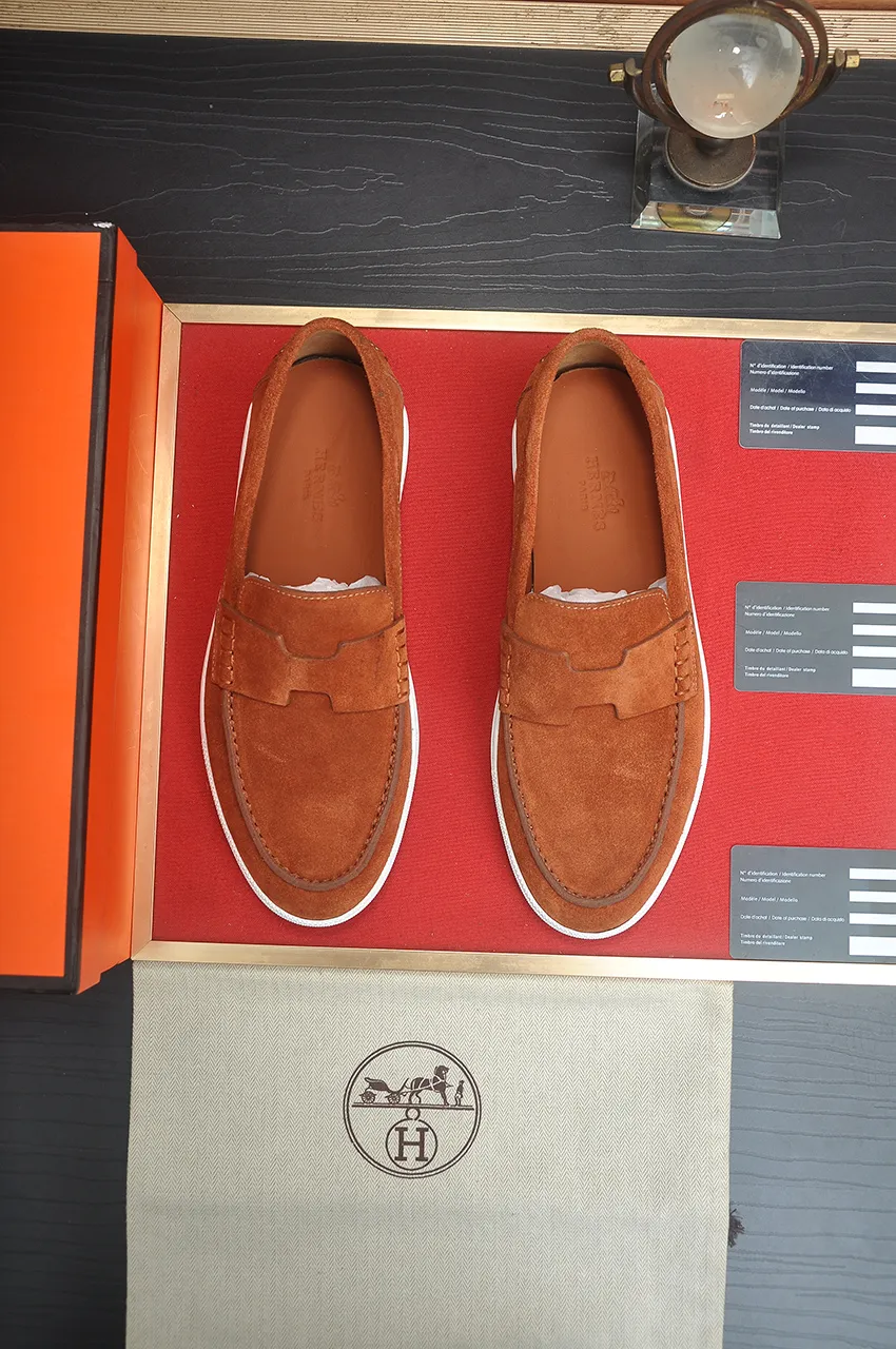 Men's shoes💰540💶[HERMES] (cowhide lining)🍀Italian top luxury🍀He does not pursue novel styles and gorgeous colors, but attracts the favor of successful men with his flawless, elegant and classic style. Formal leather shoes This very comfortable, simple and stable style allows you to easily match any style! The pattern is absolutely 1:1 refined from the original case, and we strive for excellence in materials, imported cowhide + cowhide lining💪💪💪extraordinary texture👍! .Code number: 39-45 (45 customized)